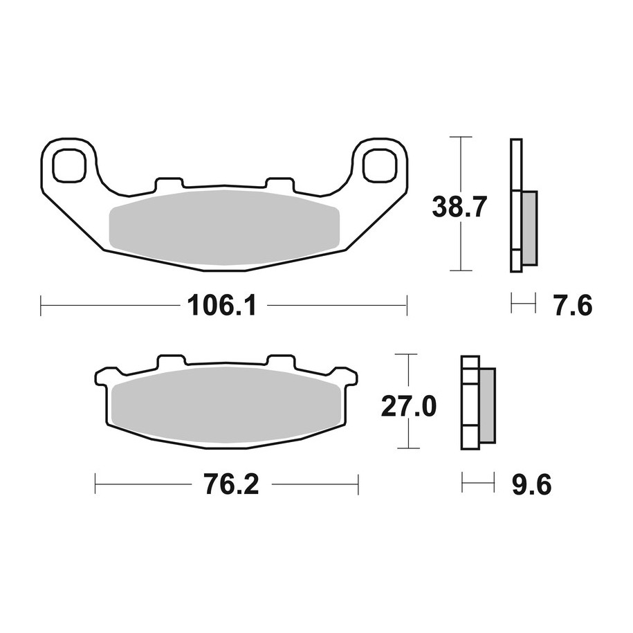 Plaquettes de frein BREMBO route carbone céramique - 07KA1117