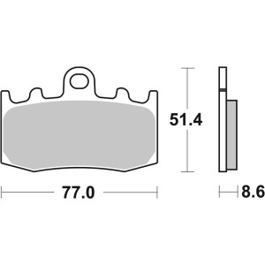 Plaquettes de frein BREMBO route métal fritté - 07BB26SA