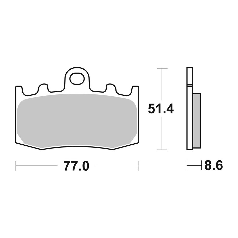 Plaquettes de frein BREMBO route métal fritté - 07BB26SA