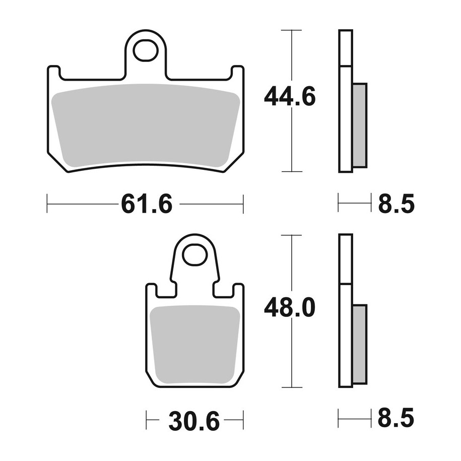 Plaquettes de frein BREMBO route métal fritté - 07YA46SA