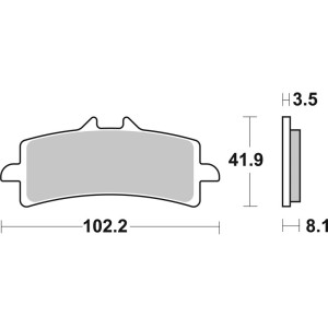 Plaquettes de frein BREMBO route métal fritté - 07BB37LA