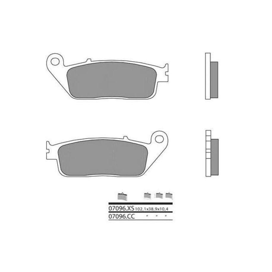 Plaquettes de frein BREMBO Scooter carbone céramique - 07096CC
