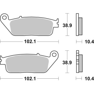 Plaquettes de frein BREMBO Scooter métal fritté - 07096XS