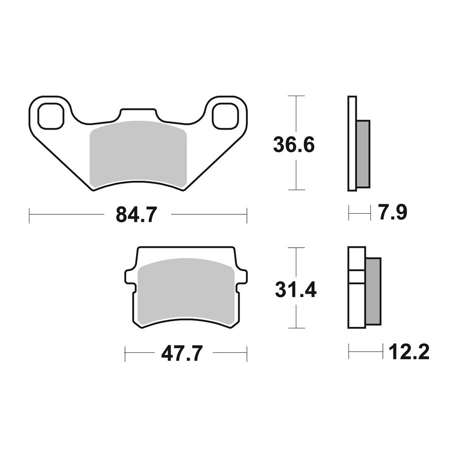 Plaquettes de frein BREMBO route carbone céramique - 07GR11CC