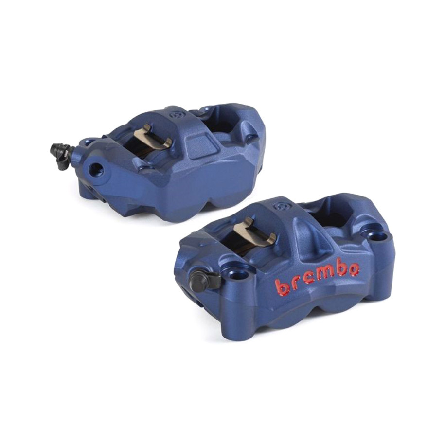 Étrier de frein avant droit BREMBO UPGRADE M50 ø30mm - bleu logo rouge
