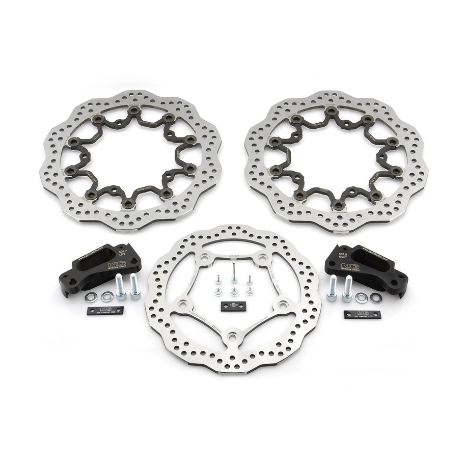 Kit disque de frein Oversize NG BRAKES pétale flottant - T-Max 530 Axial