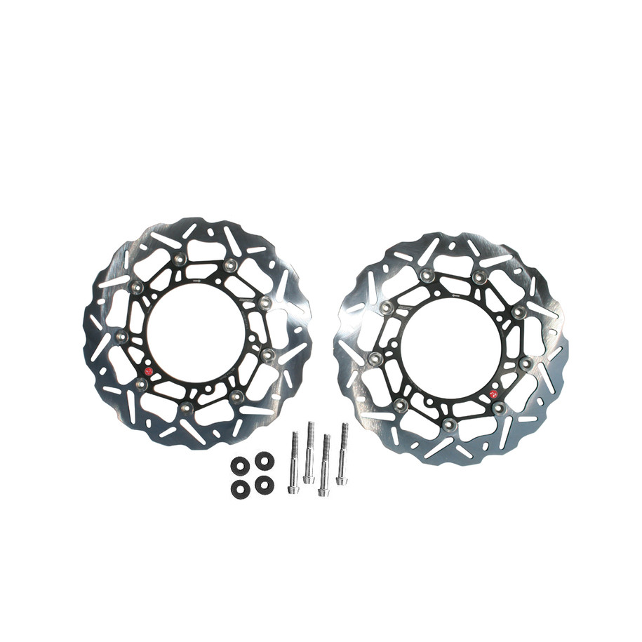Kit Disque de frein Oversize BRAKING SK2 Racing Wave flottant - 320 OKWK07