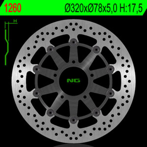 Disque de frein NG BRAKES rond flottant