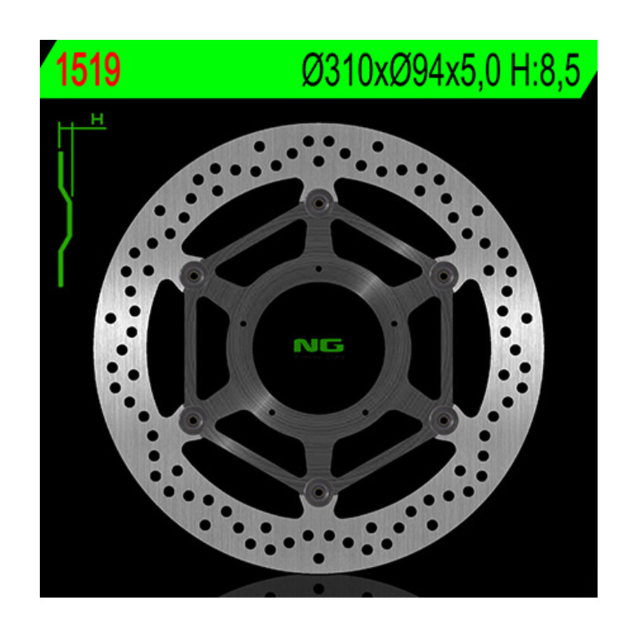 Disque de frein NG BRAKES rond flottant