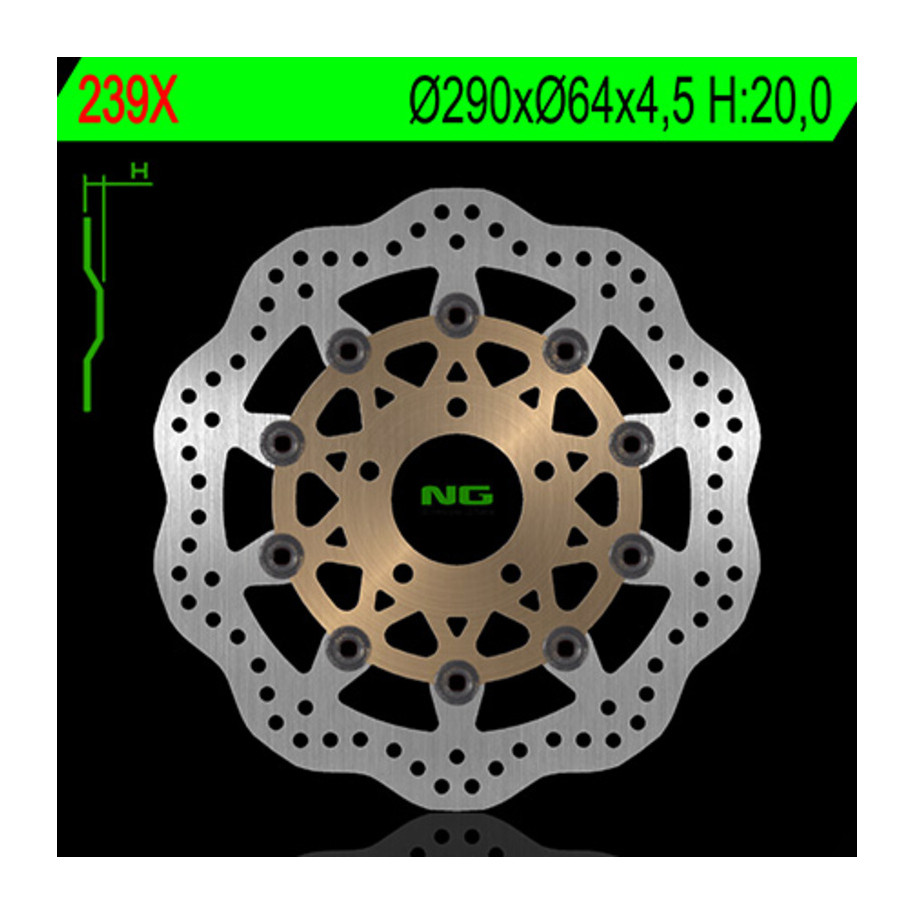 Disque de frein NG BRAKES pétale flottant