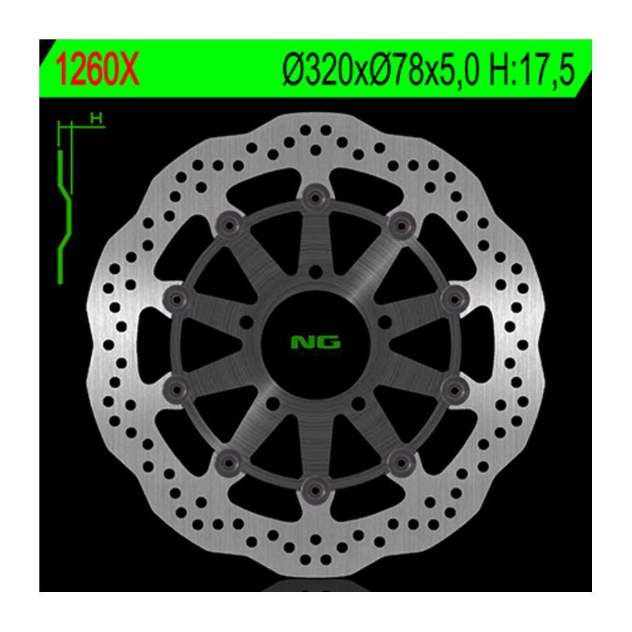 Disque de frein NG BRAKES pétale flottant