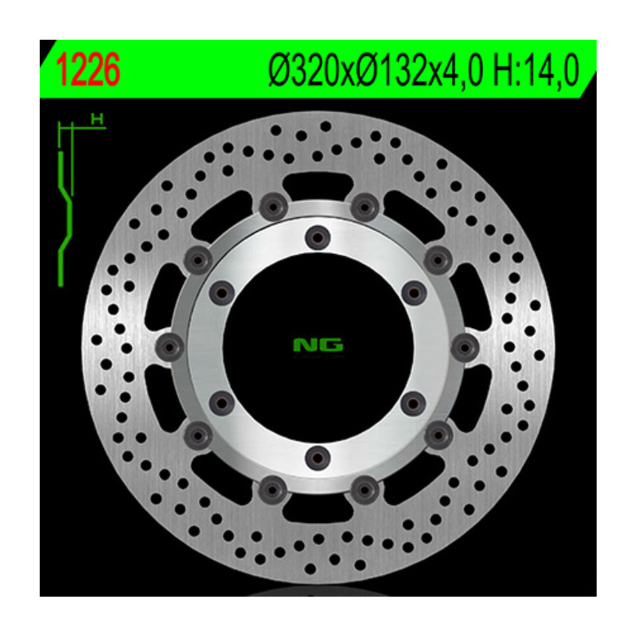 Disque de frein NG BRAKES rond flottant