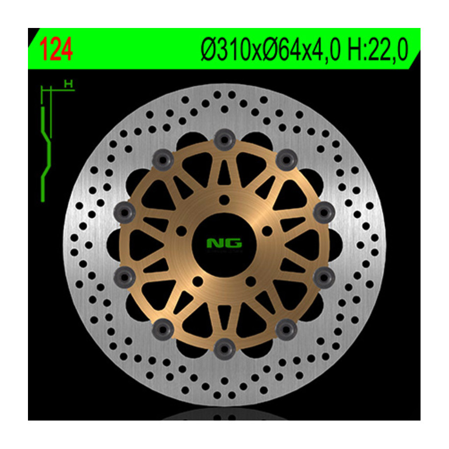 Disque de frein NG BRAKES rond flottant