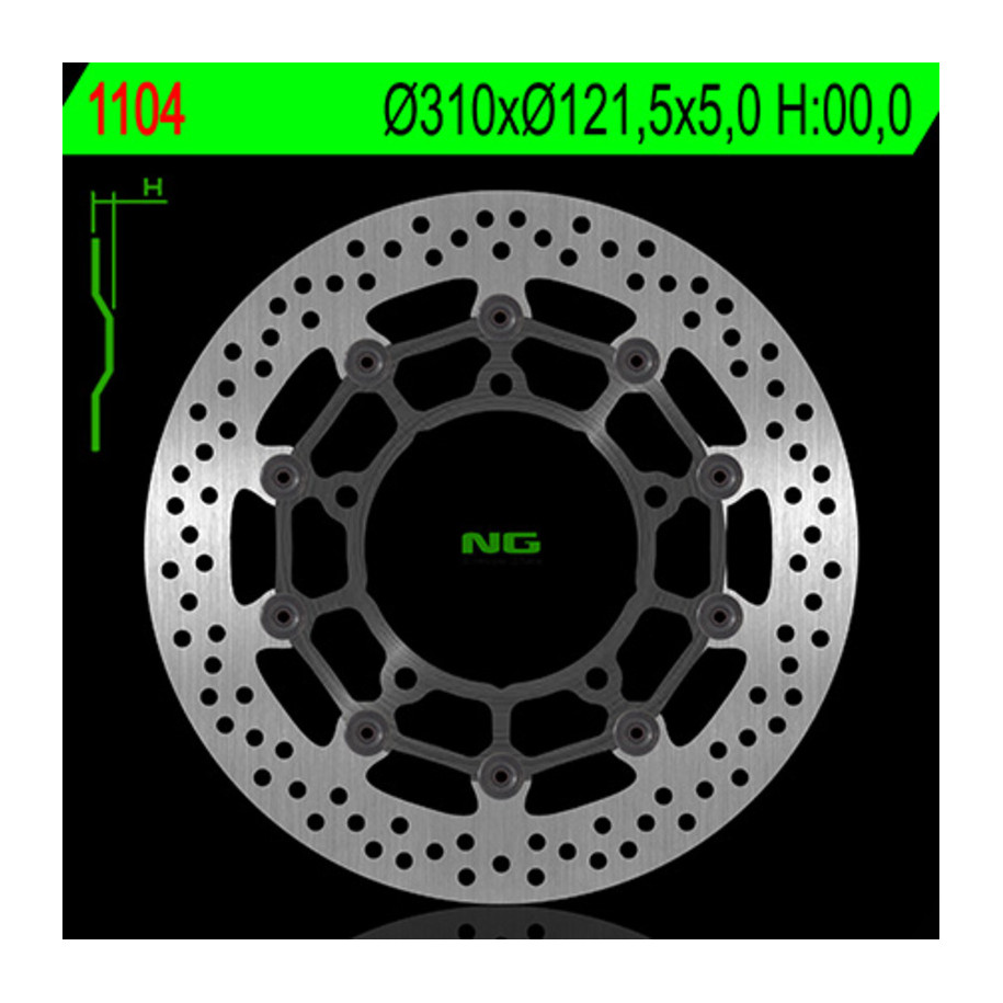 Disque de frein NG BRAKES rond flottant