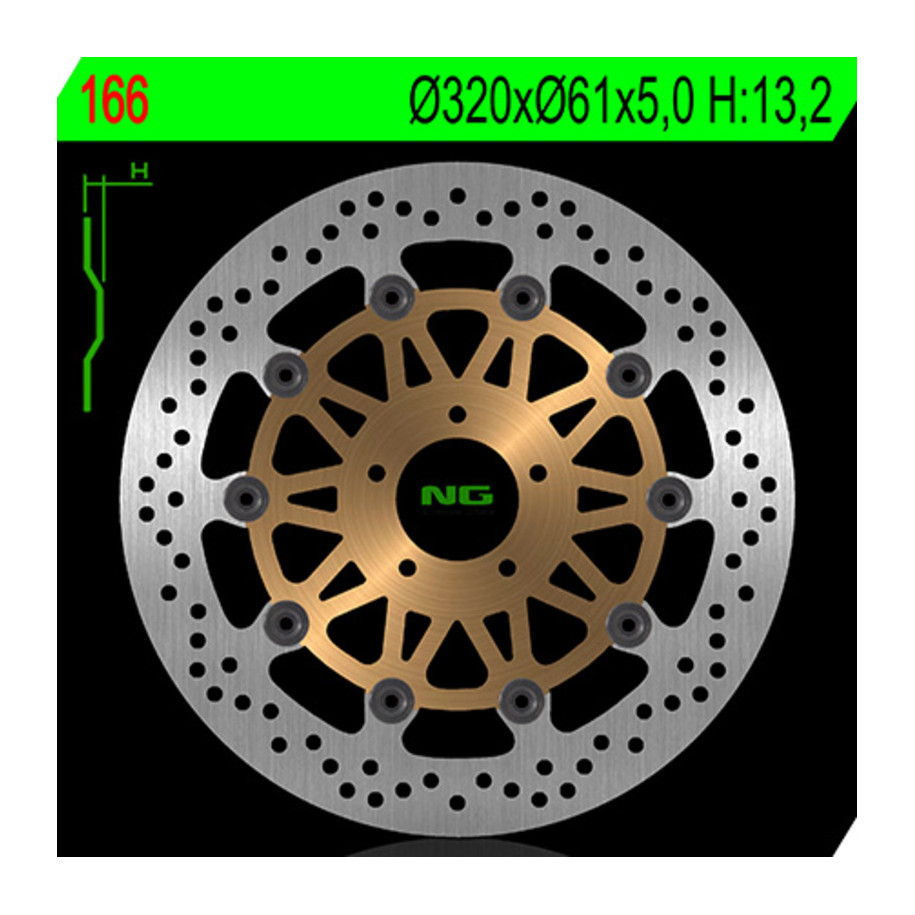 Disque de frein NG BRAKES rond flottant