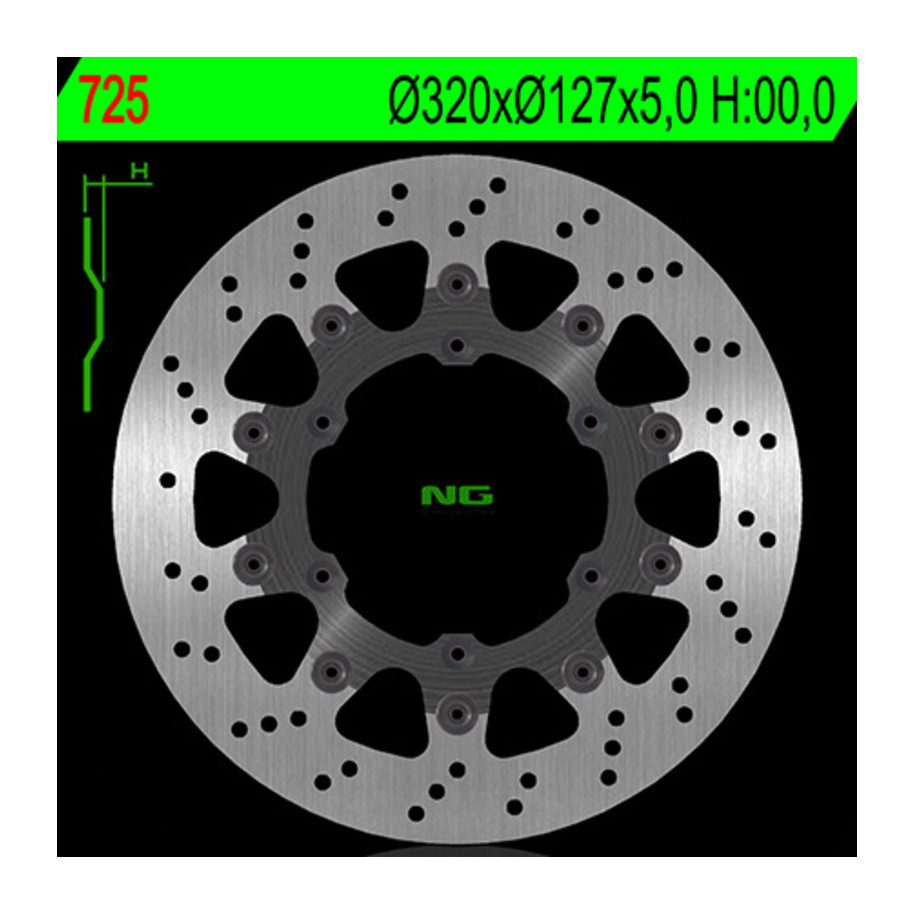 Disque de frein NG BRAKES rond flottant