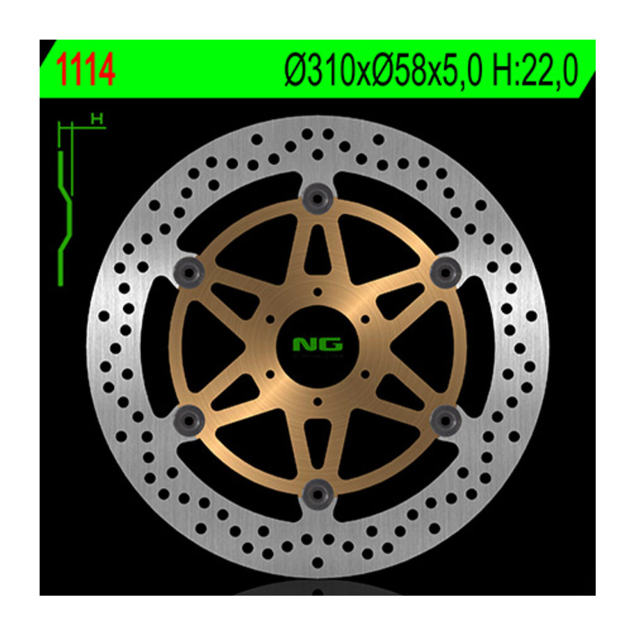Disque de frein NG BRAKES rond flottant