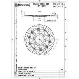 Disques de frein BREMBO UPGRADE Supersport rond flottant - la paire