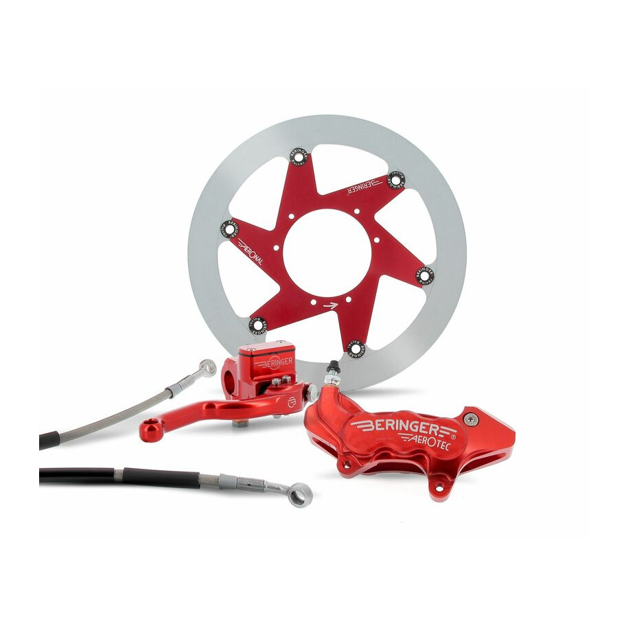 Kit freinage complet BERINGER Top Race roue 17'' étrier Aerotec® axial 6 pistons - rouge
