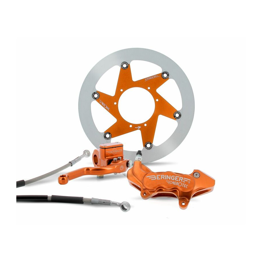 Kit freinage complet BERINGER Top Race roue 17'' étrier Aerotec® axial 6 pistons - orange