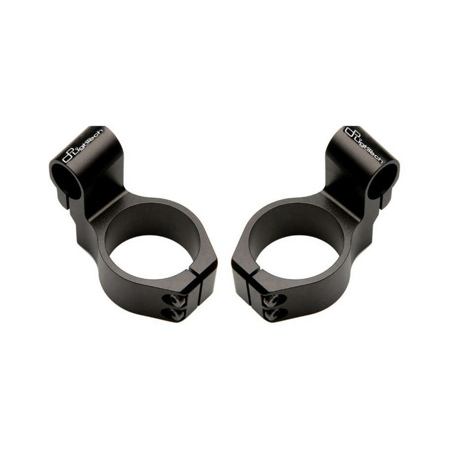 Bracelets de guidon LIGHTECH Ø50mm hauteur +20mm déport +40mm/10° noir