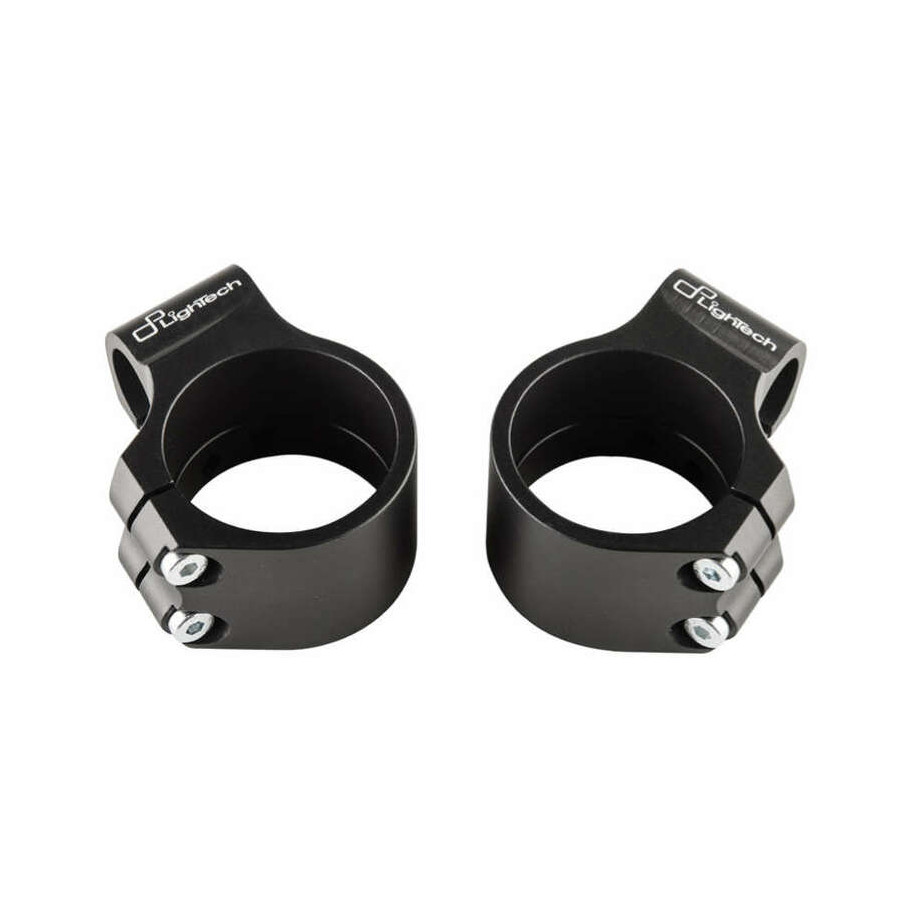 Bracelets de guidon LIGHTECH Ø48mm hauteur +0mm déport +40mm/10° noir