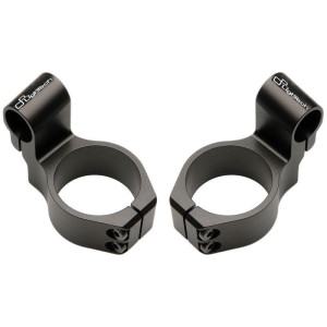 Bracelets de guidon LIGHTECH Ø47mm hauteur +20mm déport +40mm/10° noir