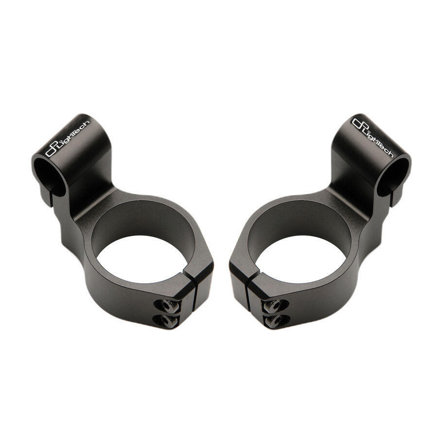Bracelets de guidon LIGHTECH Ø47mm hauteur +20mm déport +40mm/10° noir
