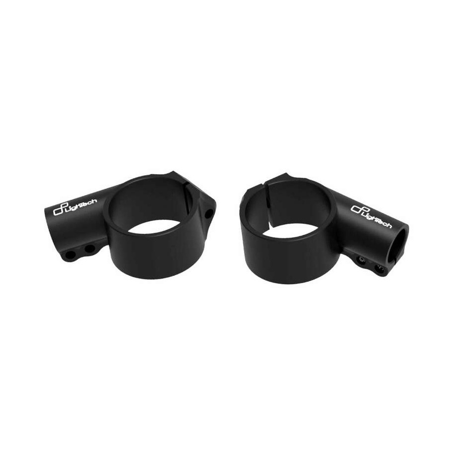 Bracelets de guidon LIGHTECH Ø51mm hauteur +0mm déport +20mm/10° noir