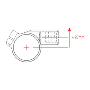 Bracelets de guidon LIGHTECH Ø51mm hauteur +0mm déport +20mm/10° noir