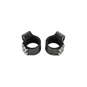 Bracelets de guidon LIGHTECH Ø54mm hauteur +0mm déport +40mm/10° noir