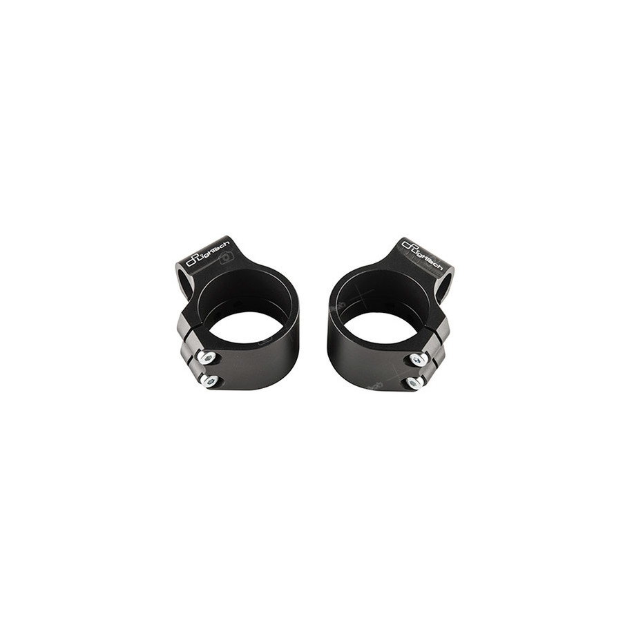 Bracelets de guidon LIGHTECH Ø54mm hauteur +0mm déport +40mm/10° noir