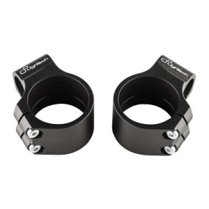 Bracelets de guidon LIGHTECH Ø50mm hauteur +0mm déport +40mm/10° noir