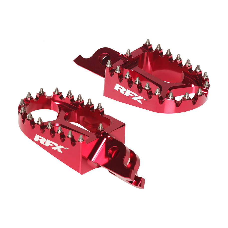 Repose-pieds en aluminium CNC trial RFX Pro (Rouge) universel - Gas Gas/Beta/Sherco/Montesa