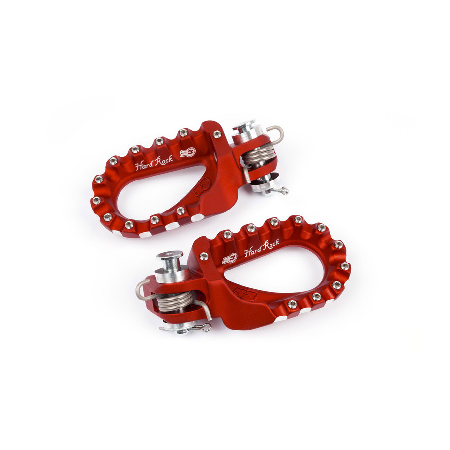 Repose-pieds S3 Hard Rock Enduro aluminium rouge Repose-pieds S3 Hard Rock Enduro aluminium rouge