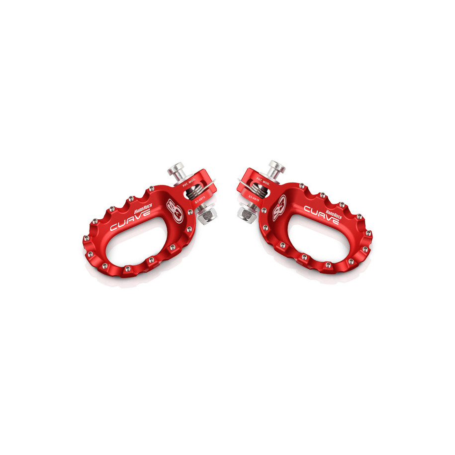 Repose-pieds S3 Curve aluminium rouge