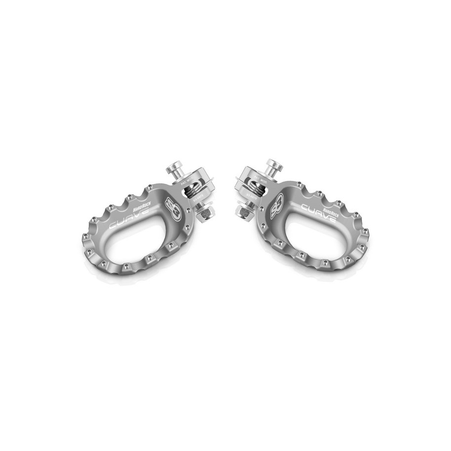 Repose-pieds S3 Curve aluminium argent