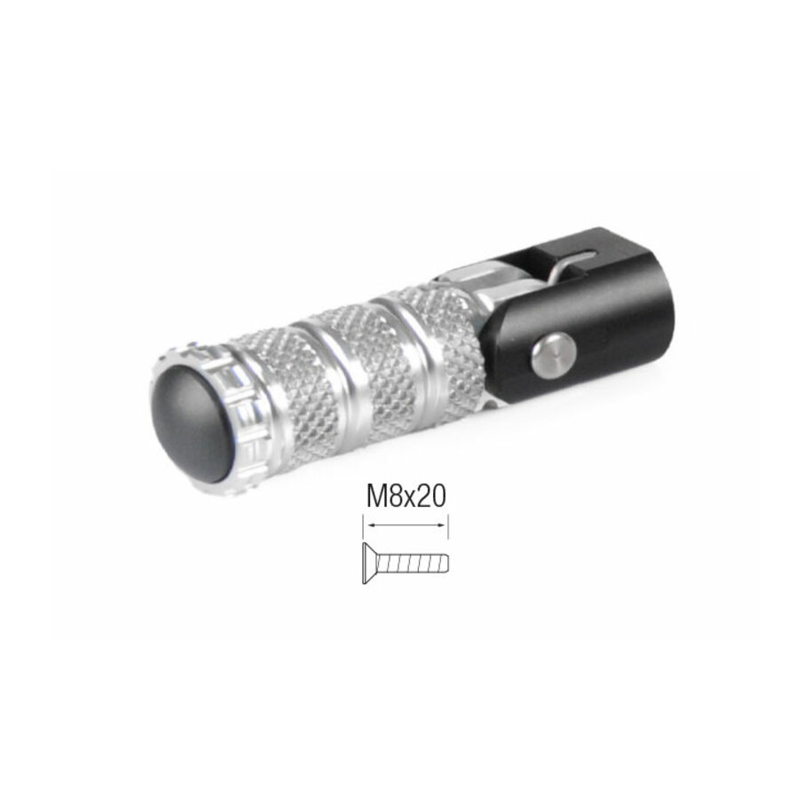 Repose-pieds repliables LIGHTECH M8x20 argent
