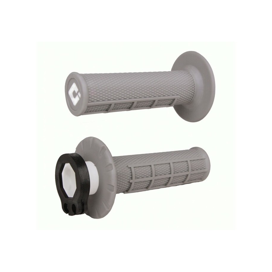 Revêtements ODI MX V2 Lock-On semi-gauffré - gris