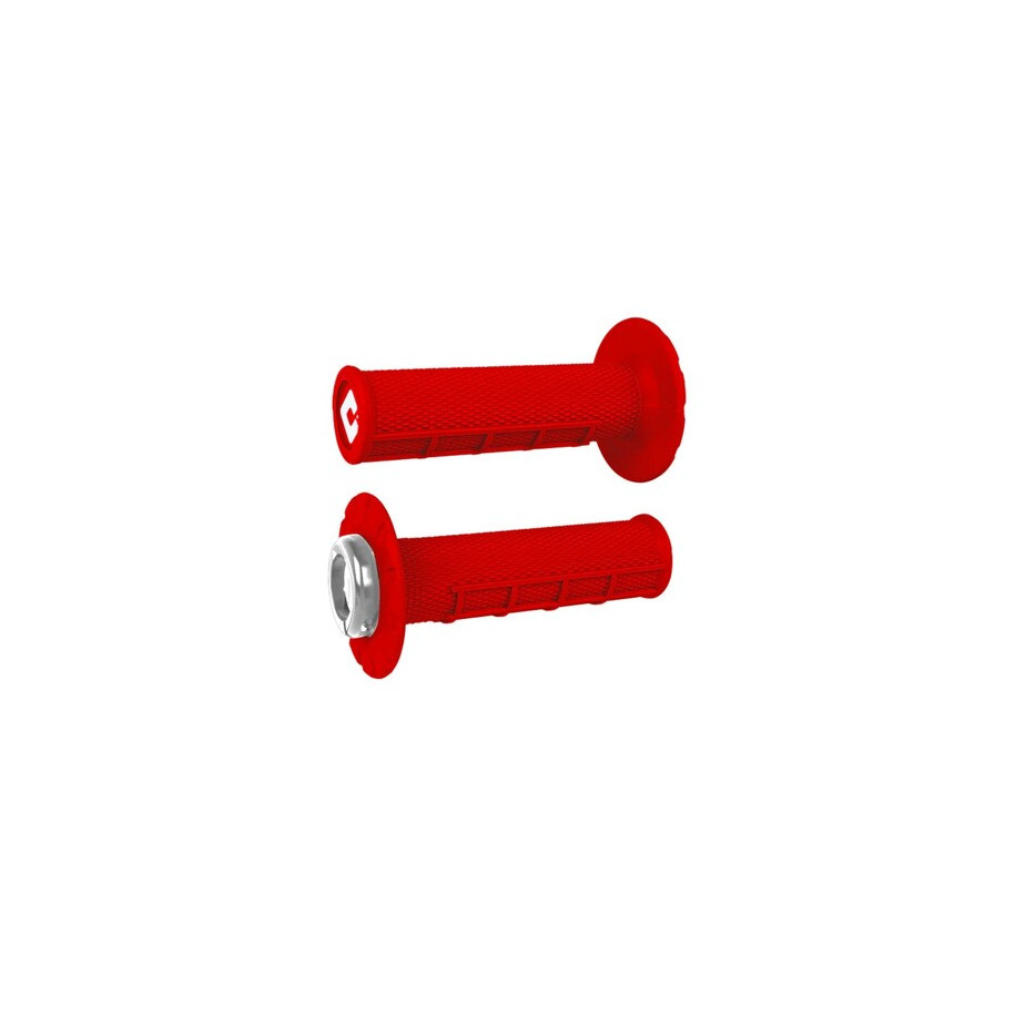 Rêvetements ODI ATV v2.1 Lock-On semi-gaufré - rouge/noir