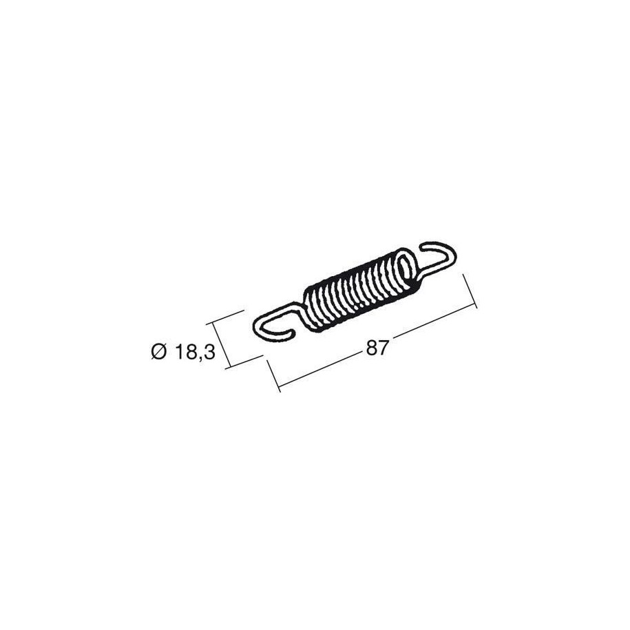 Ressort BUZZETTI 87x18 3mm pour poignée de porte zen