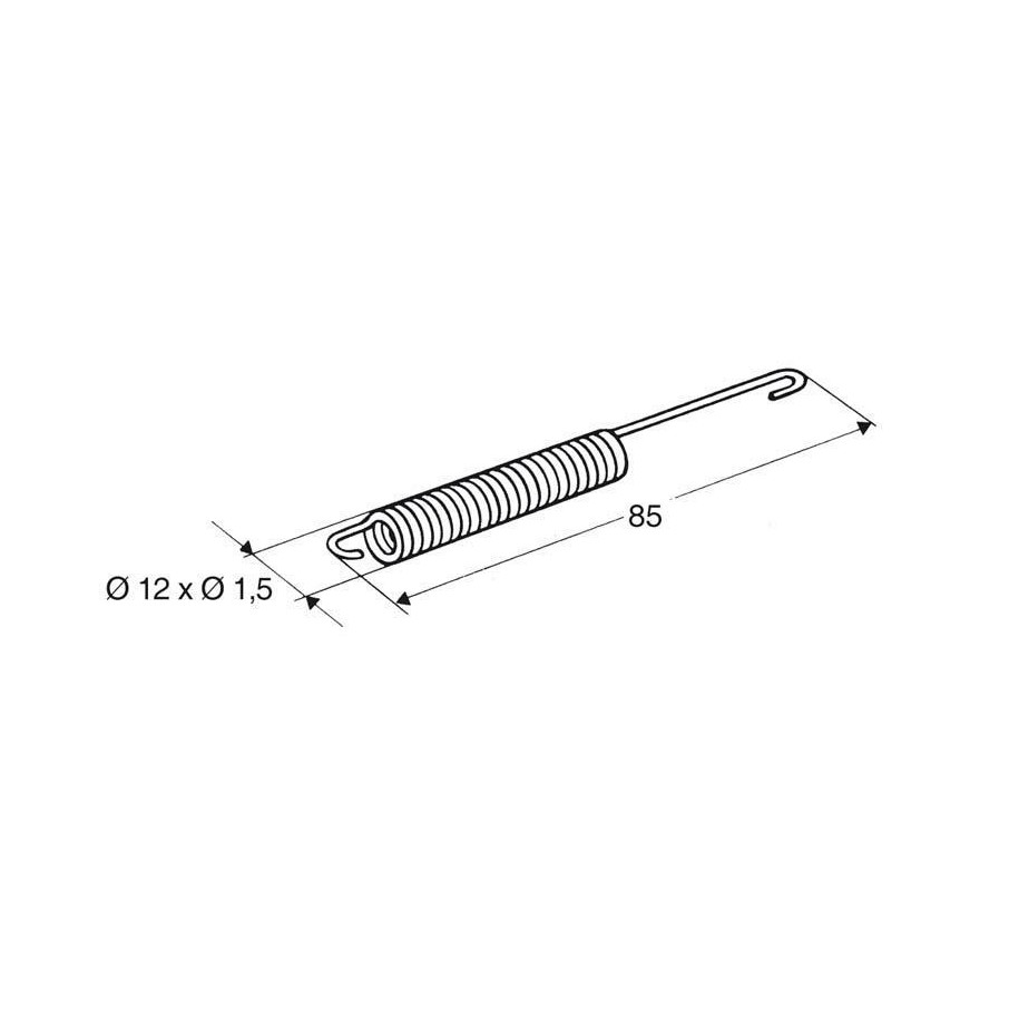 Jeu de 5 ressorts BUZZETTI 87x18,3mm pour béquille centrale 445917