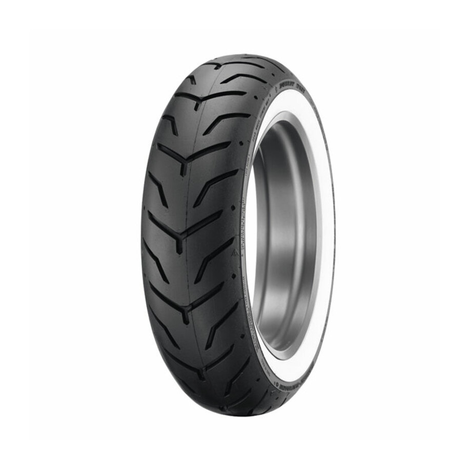 Pneu DUNLOP D407 (HARLEY-D) WWW Flancs Blancs Larges 180/65 B 16 M/C 81H TL