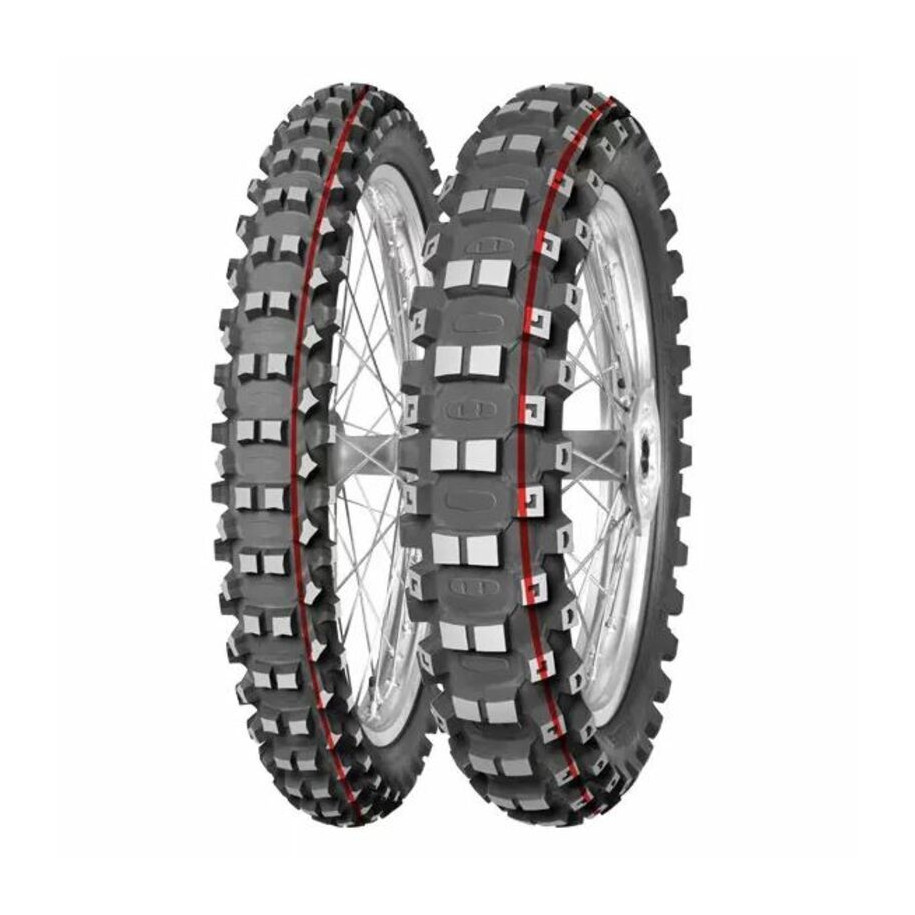 Pneu MITAS TERRA FORCE-MX MH 80/100-12 (2.50-12) NHS 50M TT MEDIUM TO HARD RED GREEN