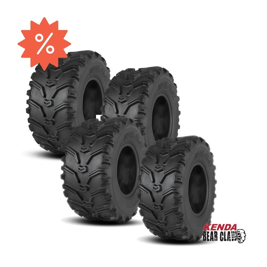 Train de pneus Utilitaire KENDA BEAR CLAW K299 6PR (2 x 25X8-12 + 2 x 25X10-12)