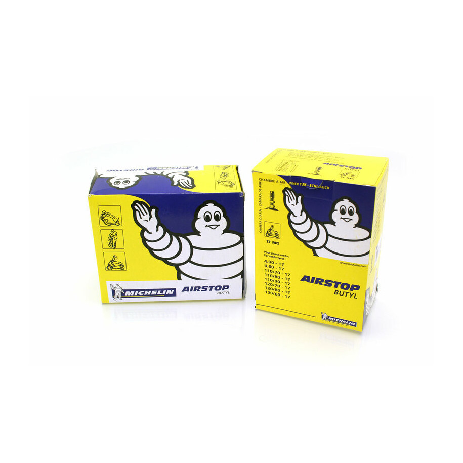 Chambre à air MICHELIN STREET (16MI2 VALVE TR4 DEPORTEE 15 MM) 180/55-17 , MT90-16 , MU90-16 , MU85-16 , 120/90-16 , 130/90-16 ,