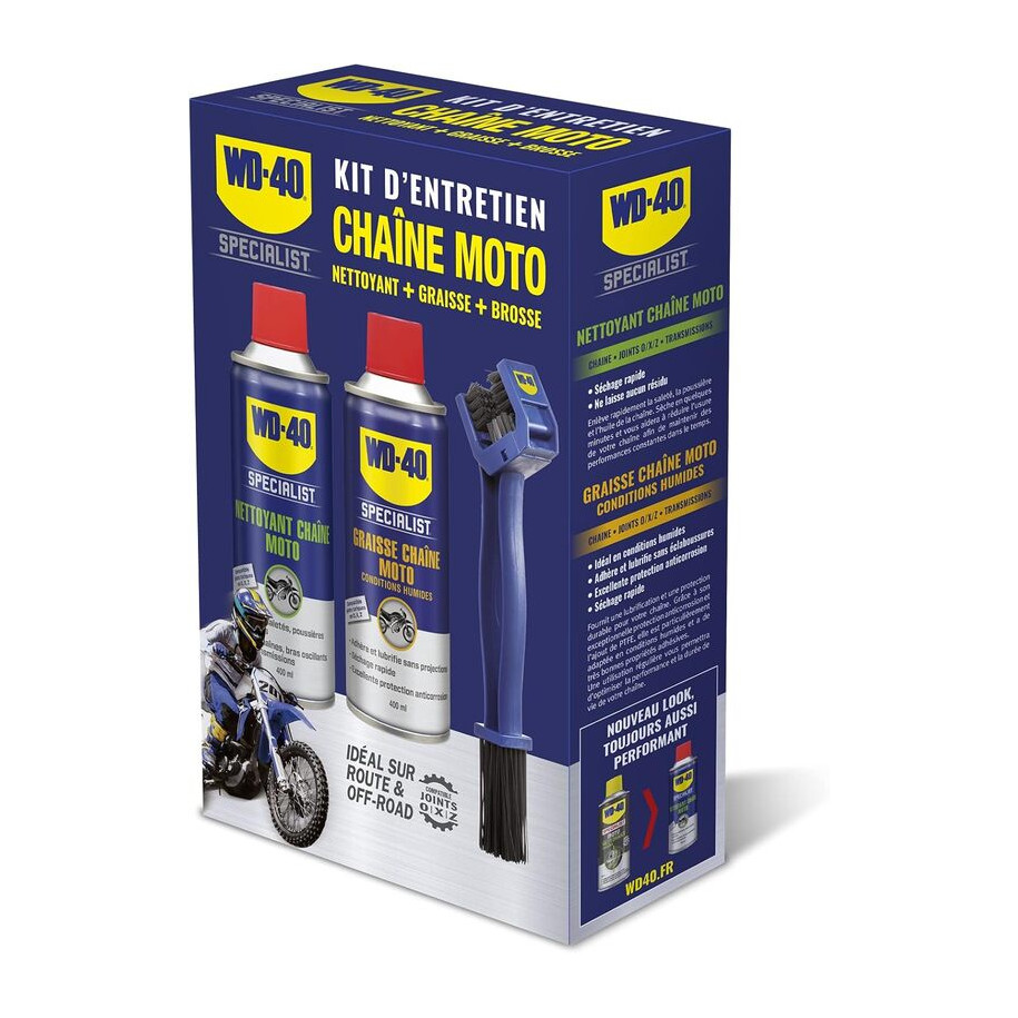 Kit d'entretien de chaîne WD-40 Specialist - 2x Spray 400ml