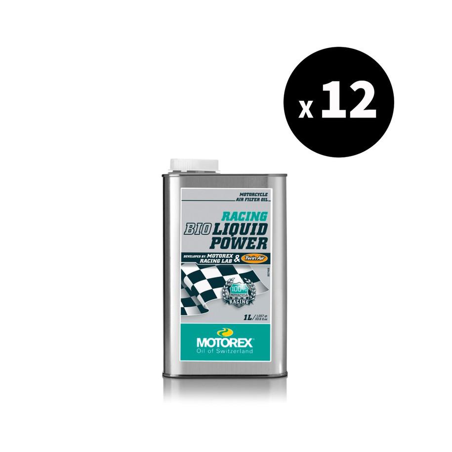 Huile filtre à air MOTOREX Racing Liquid Bio Power - 1L x12