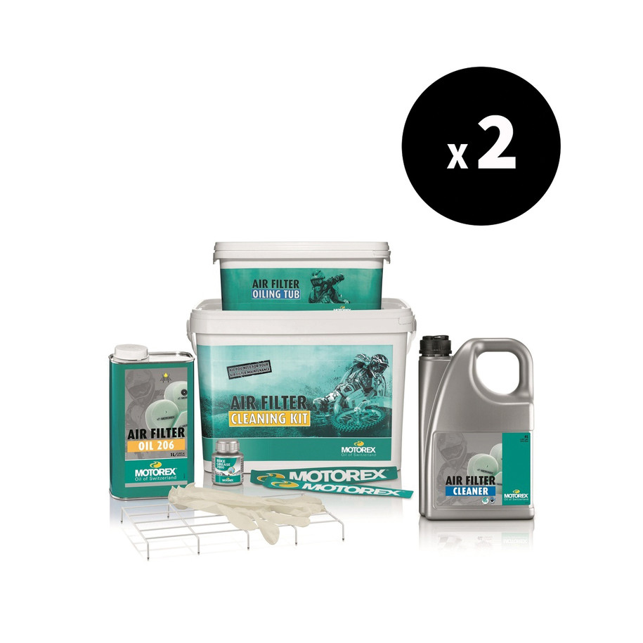 Kit d'entretien complet pour filtres à air MOTOREX x2