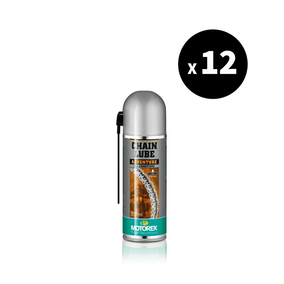 Lubrifiant chaîne MOTOREX Adventure All Conditions 200ml x12